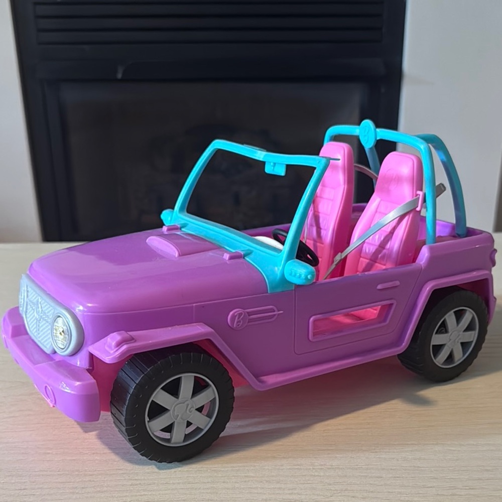 Purple and Pink Barbie Car